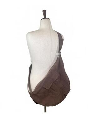 Brand New American Eagle Unisex Brown Canvas Crossbody Boho Slouch Bag
